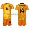 Original Trikotsatz Niederlande Davy Klaassen 14 Heimtrikot WM 2022 Für Kinder